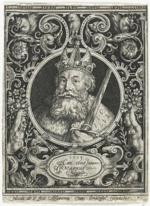 Carlo Magno, Re dei Franchi, 1594 da Nicolaes de Bruyn