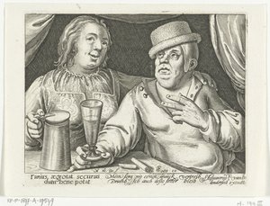 Uomo e donna che bevono da Nicolaes de Bruyn