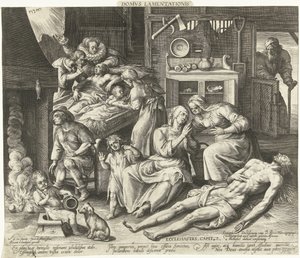 Una casa piena di lutto da Nicolaes de Bruyn