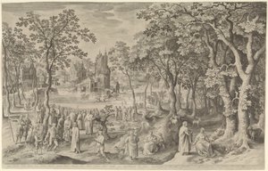 Guarigione del servo del centurione di Cafarnao da Nicolaes de Bruyn