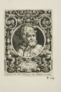 Ettore di Troia, piatto unico de I nove degni di nota da Nicolaes de Bruyn
