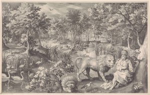 Geremia nel deserto da Nicolaes de Bruyn