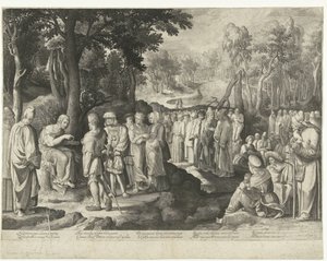 San Giovanni Battista predica alla folla