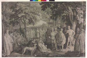 Giovanni Battista predica da Nicolaes de Bruyn
