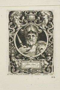 Giosuè, quarta tavola da I nove degni di nota da Nicolaes de Bruyn