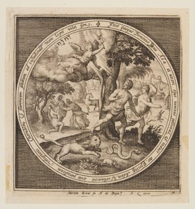 La cacciata, dalla creazione alla cacciata dal paradiso da Nicolaes de Bruyn
