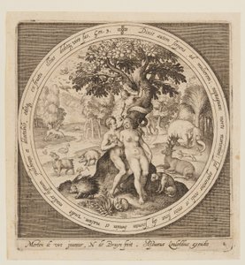 La tentazione di Eva, dalla creazione alla cacciata dal paradiso da Nicolaes de Bruyn
