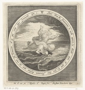 Secondo giorno della creazione: Dio separa le acque in cielo e mare da Nicolaes de Bruyn