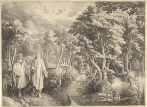 Tentazione di Cristo nel deserto da Nicolaes de Bruyn