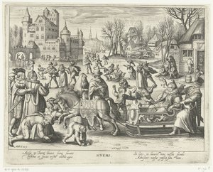 Inverno Vier jaargetijden (serie) da Nicolaes de Bruyn