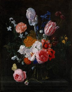 Un Bouquet di Fiori in un Vaso di Cristallo, 1662 da Nicolaes van Veerendael