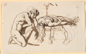Achille piange la morte di Patroclo da Nicolai Abildgaard
