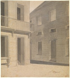 Scena di strada antica. Probabilmente uno studio per il dipinto di Terenzio con Chremes che ascolta