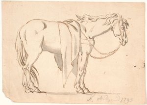 Un cavallo con coperta da Nicolai Abildgaard