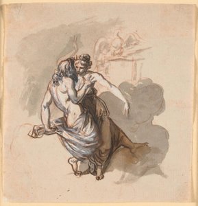 Una Coppia di Dei Innamorati, seduti tra le nuvole da Nicolai Abildgaard