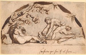 Il pastore Faustulus trova Romolo e Remo