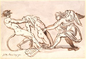 Michele Arcangelo che contende con il Diavolo per il corpo di Mosè da Nicolai Abildgaard