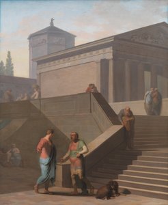 Pamphilius e il suo servo Davus. Da Andria di Terenzio da Nicolai Abildgaard