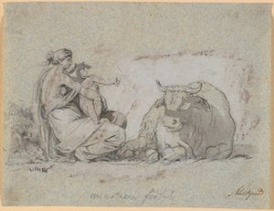 Pasifae con il piccolo Minotauro da Nicolai Abildgaard