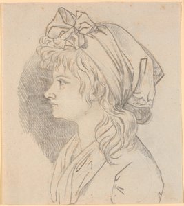 Ritratto di profilo della seconda moglie del pittore Juliane Marie Abildgaard, nata Ottesen. Preparazione per il ritratto nel Museo di Frederiksborg