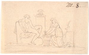 Scena con due figure da Nicolai Abildgaard