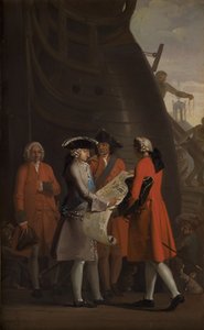 La costruzione del molo di Copenaghen durante il regno di Cristiano VI da Nicolai Abildgaard