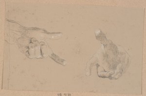 Due studi di una mano da Nicolai Abildgaard