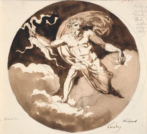 Giovedì. Giove con il fulmine nella mano destra da Nicolai Abildgaard