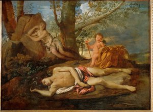 Eco e Narciso ... da Nicolas (attr.to) Poussin