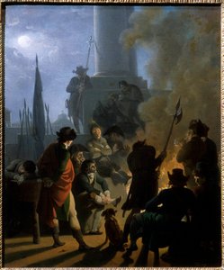 Un bivacco rivoluzionario nel 1789 Dipinto di Nicolas Taunay (1755-1830) da Nicolas Antoine Taunay