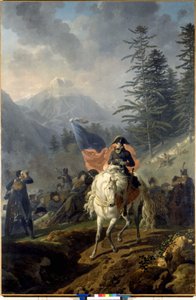 Napoleone Bonaparte attraversa il Colle di San Bernardo - di Nicolas-Antoine Taunay, olio su tela
