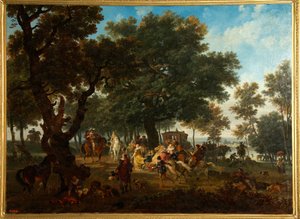 Battuta di caccia del re di Francia Enrico IV e del suo seguito da Nicolas Antoine Taunay