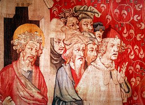 (Dettaglio) di uomini che ascoltano l