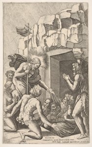 Cristo nel limbo, dopo Raffaello, 1541 da Nicolas Beatrizet