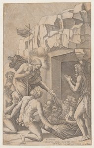 Cristo nel Limbo, dopo Raffaello, 1541 da Nicolas Beatrizet