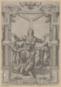 Maria ai piedi della Croce da Nicolas Beatrizet