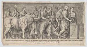 Sacrificio pagano, dopo un bassorilievo antico, 1553