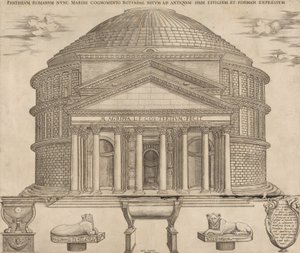 Speculum Romanae Magnificentiae: Il Pantheon, 1649 da Nicolas Beatrizet
