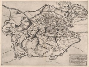 Speculum Romanae Magnificentiae: Vista di Roma da est da Nicolas Beatrizet