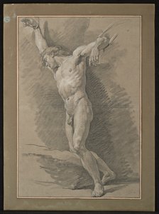 Accademia di uomo nudo, le braccia legate da corde da Nicolas Bernard Lepicie