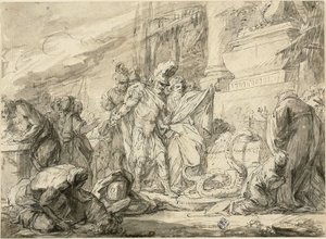 Enea alla Tomba di Anchise (recto); Enea alla Tomba di Anchise (verso) da Nicolas Bernard Lepicie