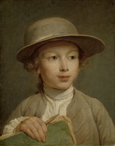 Ragazzo con un libro da disegno da Nicolas Bernard Lepicie