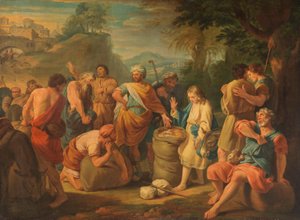 Il ritrovamento del denaro nel sacco di Beniamino da Nicolas Bertin