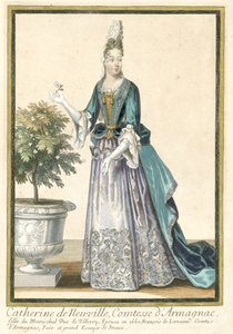 Ritratti di Catherine de Neuville, Contessa di Armagnac da Nicolas Bonnart (fils)
