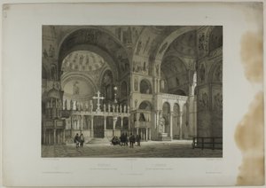 Venezia: Seconda veduta interna di San Marco, tavola sedici da Italie Monumentale et Pittoresque