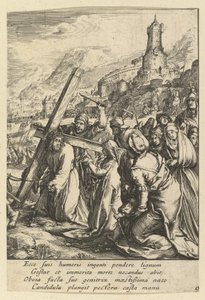 Cristo che porta la croce, dalla Passione di Cristo da Nicolas Cochin