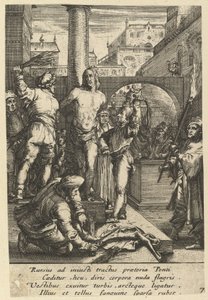 La flagellazione di Cristo, dalla Passione di Cristo da Nicolas Cochin