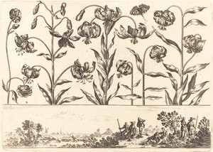 Stampa di Fiori n.5 da Nicolas Cochin after Balthasar Moncornet