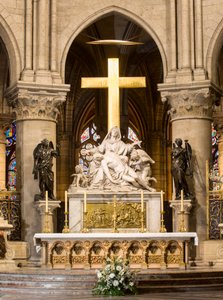 Discesa dalla croce, altare maggiore, Notre Dame, Parigi, 1695-1705 circa (marmo)