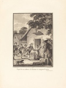 Punto dalla mia derisione, si sforza e vince il premio da Nicolas Delaunay after Jean Michel Moreau